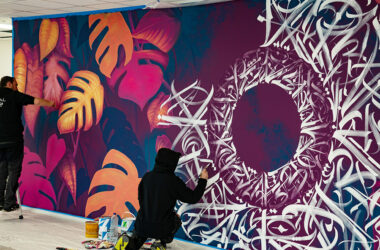 fresque murale intérieure HP - Mural Studio