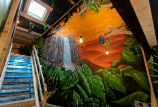 fresque jungle intérieure jugnle - Mural Studio