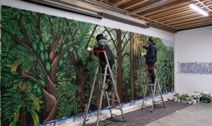 Mural-Studio fresque "Planète carbonifère"-museum Grenoble-scénographie