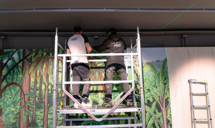 Mural-Studio fresque "Planète carbonifère"-museum Grenoble-scénographie