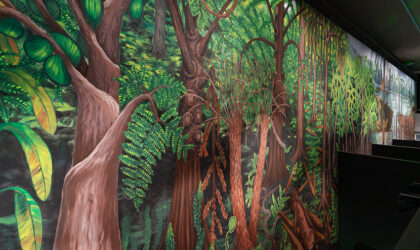 Mural-Studio fresque "Planète carbonifère"-museum Grenoble-scénographie