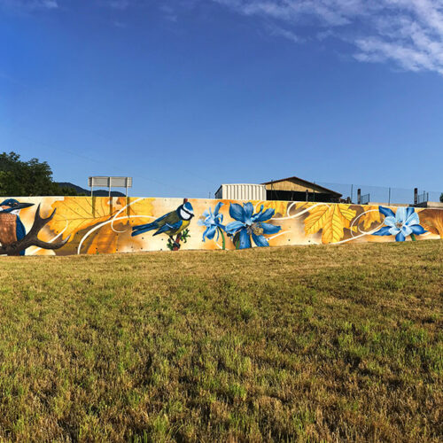fresque réaliste pour déchèterie la Mure