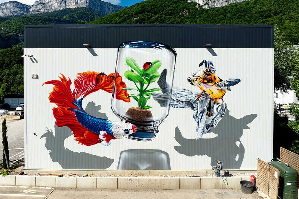 Fresque sur façade Toutenvert - Mural Studio vignette